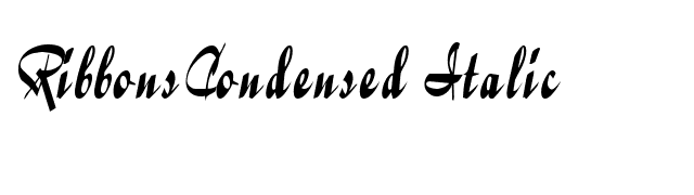 RibbonsCondensed Italic font preview