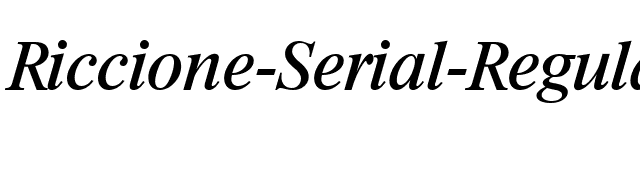 Riccione-Serial-RegularItalic font preview