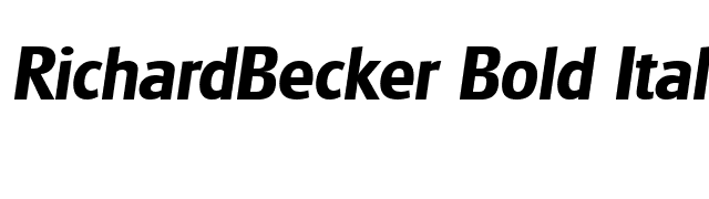 RichardBecker Bold Italic font preview