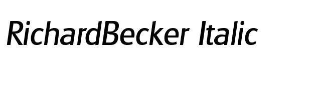 RichardBecker Italic font preview