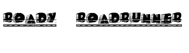 Roady Roadrunner font preview