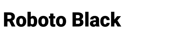 Roboto Black font preview