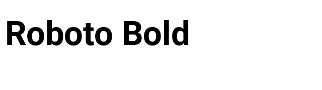 Roboto Bold font preview