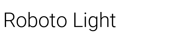 Roboto Light font preview