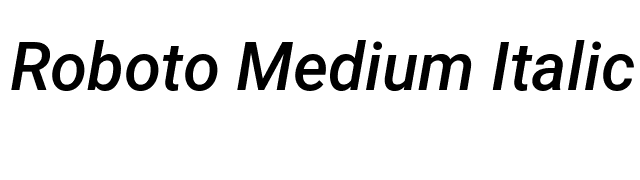 Roboto Medium Italic font preview