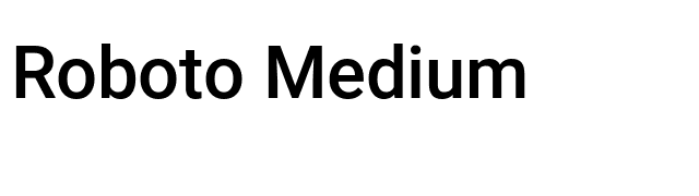 Roboto Medium font preview