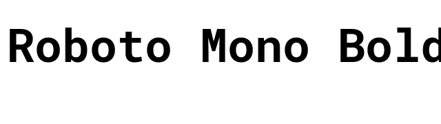 Roboto Mono Bold font preview