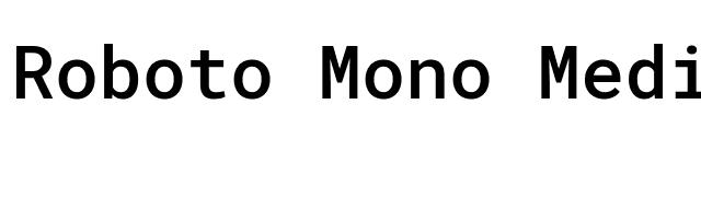 Roboto Mono Medium font preview
