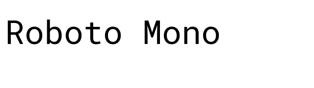 Roboto Mono font preview