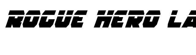 Rogue Hero Laser Italic font preview