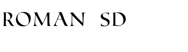 Roman SD font preview