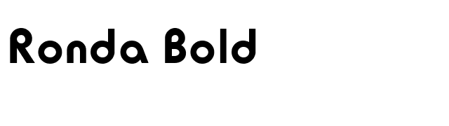 Ronda Bold font preview