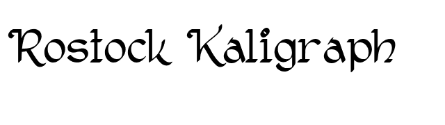 Rostock Kaligraph font preview