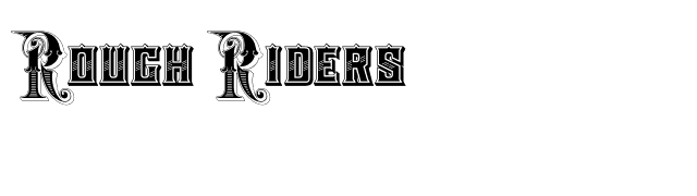 Rough Riders font preview