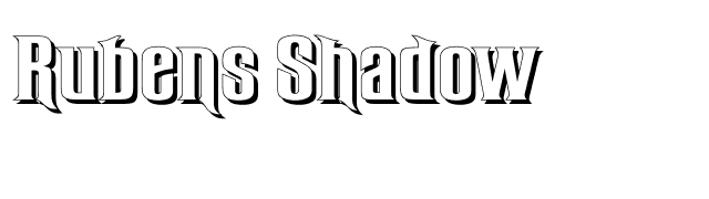 Rubens Shadow font preview