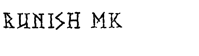 Runish MK font preview