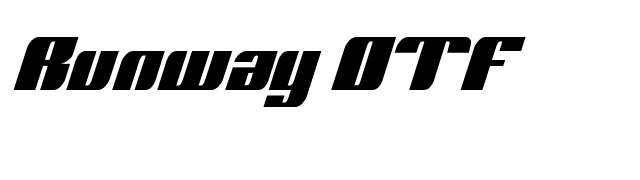 Runway OTF font preview