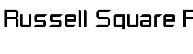 Russell Square Regular font preview