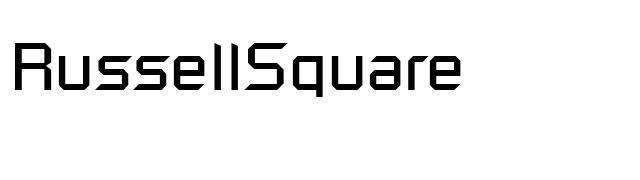 RussellSquare font preview