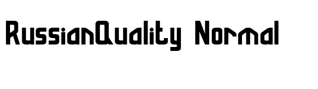 RussianQuality Normal font preview