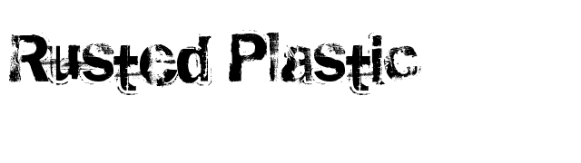 Rusted Plastic font preview
