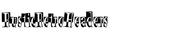 RusticRetroHeaders font preview