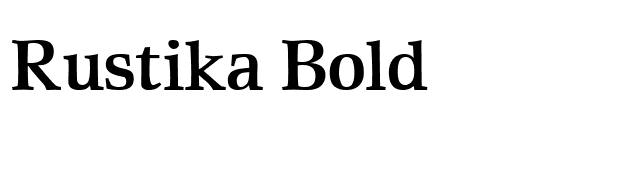 Rustika Bold font preview