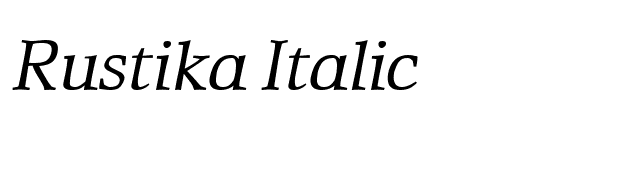Rustika Italic font preview
