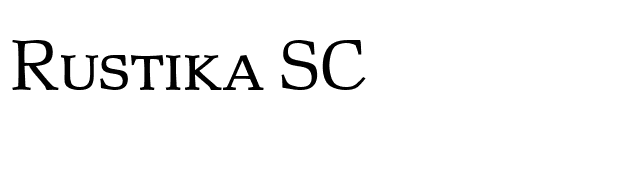 Rustika SC font preview