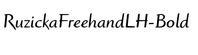 RuzickaFreehandLH-Bold font preview