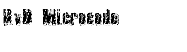 RvD Microcode font preview