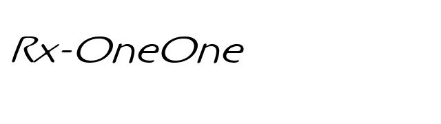 Rx-OneOne font preview