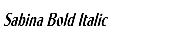 Sabina Bold Italic font preview
