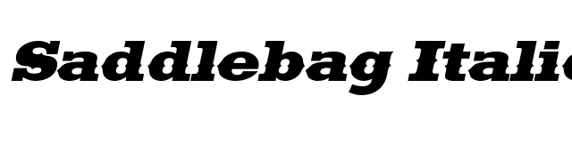 Saddlebag Italic font preview