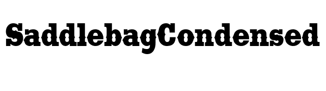SaddlebagCondensed font preview