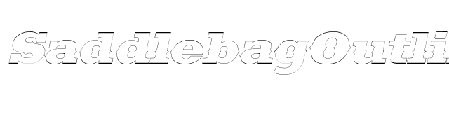 SaddlebagOutline Italic font preview