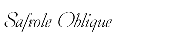 Safrole Oblique font preview