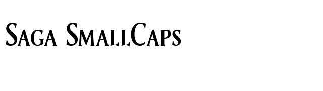 Saga SmallCaps font preview