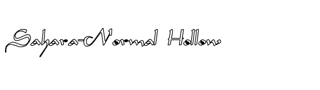 Sahara-Normal Hollow font preview