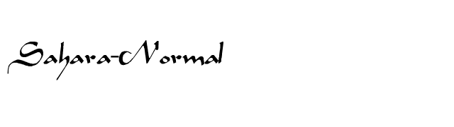 Sahara-Normal font preview