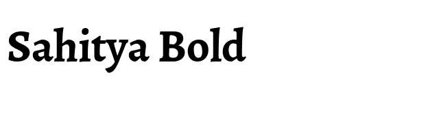 Sahitya Bold font preview