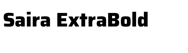 Saira ExtraBold font preview