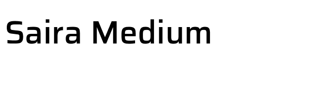 Saira Medium font preview