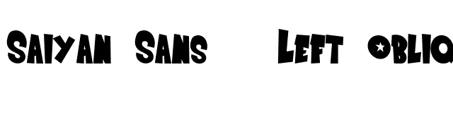 Saiyan Sans - Left ObliqueRegular font preview