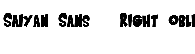Saiyan Sans - Right ObliqueRegular font preview