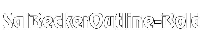 SalBeckerOutline-Bold font preview