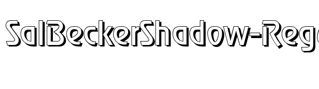 SalBeckerShadow-Regular font preview