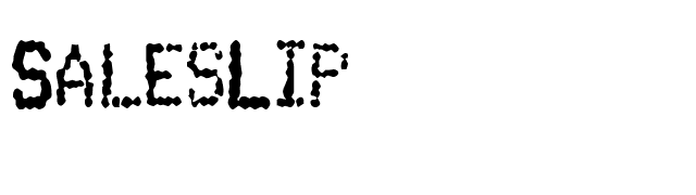 SalesLip font preview