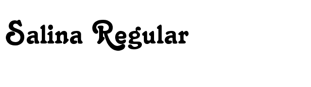 Salina Regular font preview