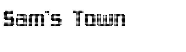 Sam's Town font preview